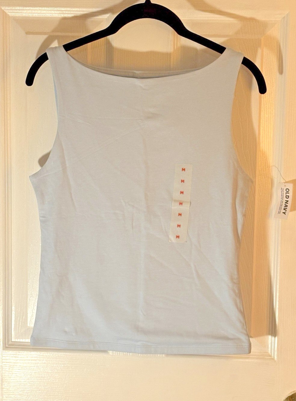 Old Navy Knit Scoop Neck Stretch Pullover Tank Top Sleeveless Blue Women M